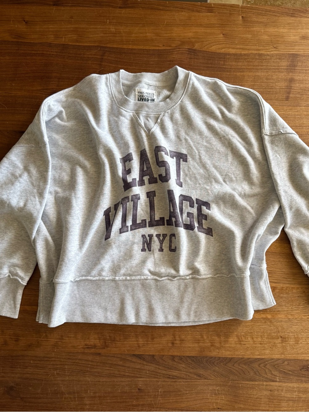 Boxy oversized retro style soft sweatshirt